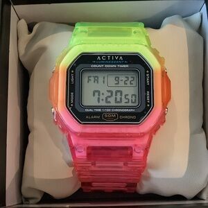Invicta Activa X Retro Unisex Multicolor Digital Watch, Brand New